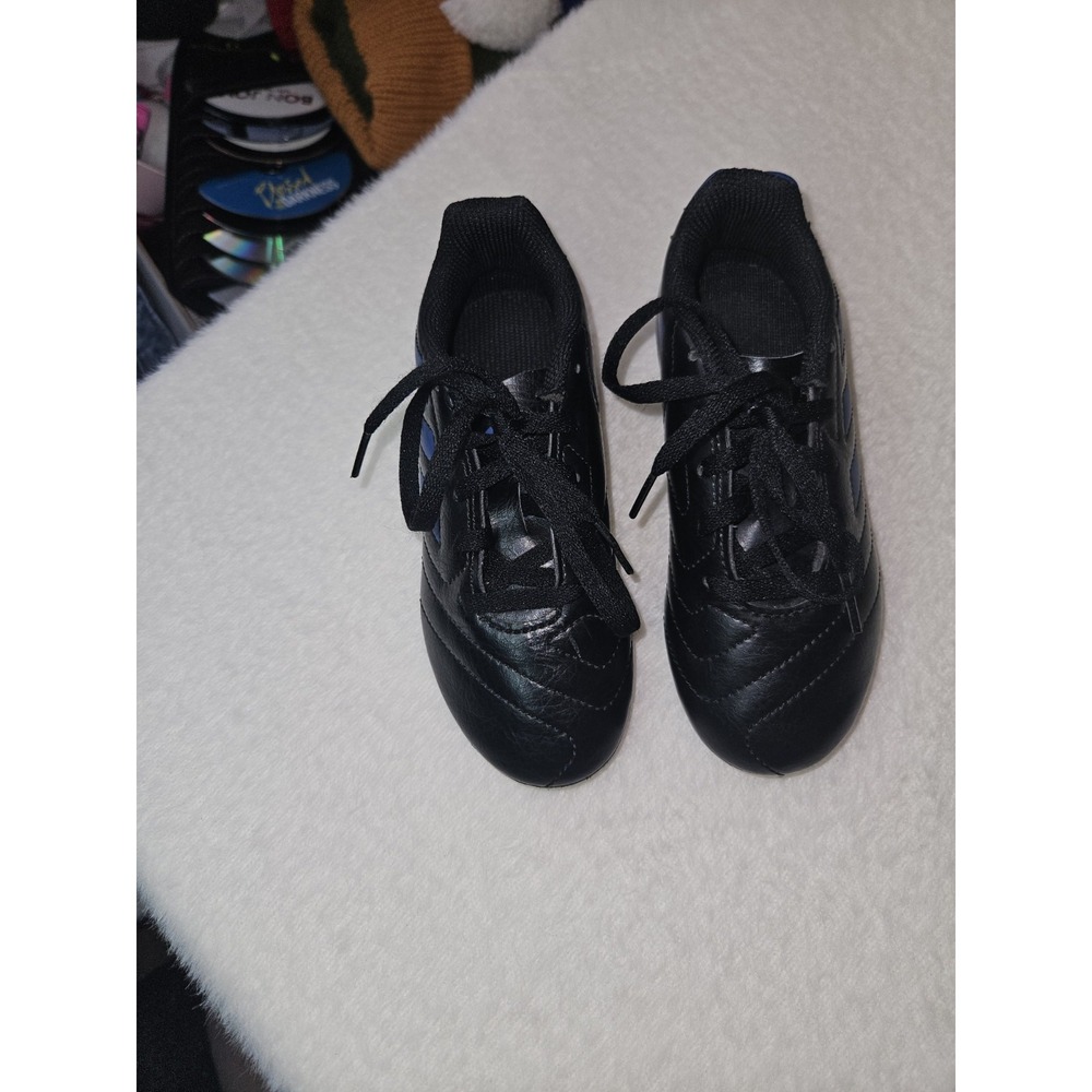 Adidas Kids Bolero VII FG J FV2894 Lace Up Black Blue Soccer Cleats Shoes Sz 12k - Picture 5 of 6